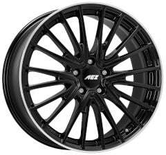 AEZ - Berlin black 7.5x19 (Black / Polished Lip) (Offset 49.0) (Pcd 5x112)