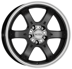 Dotz - Crunch 8.0x17 (Black /polished) (Offset 20.0) (Pcd 5x114.3)