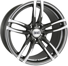 DRC - DMF 9.5x19 (Gunmetal / Polished) (Offset 42.0) (Pcd 5x120)
